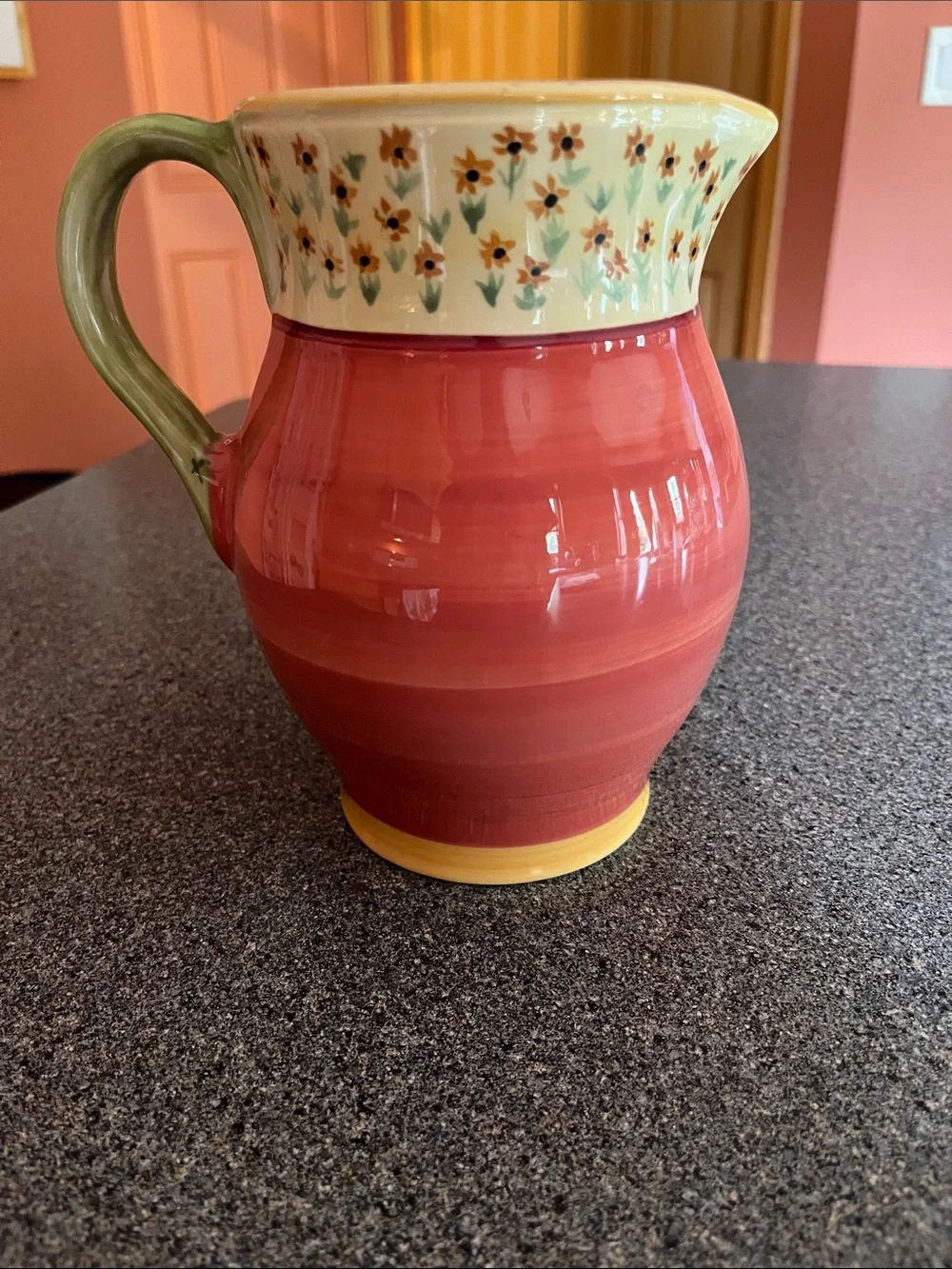 Pfaltzgraff Pitcher from secrets of Pistoulet Ceramic Piece with Maker's Mark